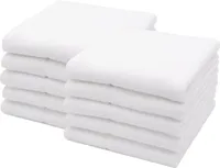 5er Set Handtücher, 50x100 cm, 100% Baumwolle, weich, weiß