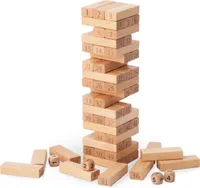 Geschicklichkeitsspiel aus Holz – Turmspiel für Kinder mit Zahlen
