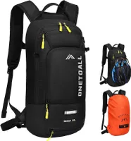 ONETOALL Fahrradrucksack 10L wasserdicht mit Regenschutz und Helmnetz