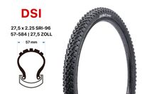 27,5 Zoll DSI Fahrrad Reifen Mountain Bike 57-584 MTB 27.5x2.25 Schwarz