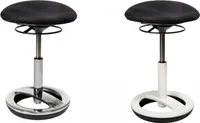 TOPSTAR Hocker Sitness Bob SU43BR0 Fuß weiß Bezug schwarz