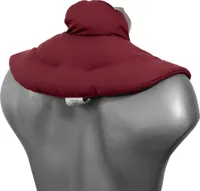 Nackenhörnchen mit Stehkragen weinrot - Kirschkernkissen - Nackenkissen Wärmekissen - Nacken-Heizkissen für Mikrowelle und Backofen