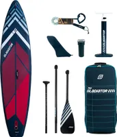 Gladiator PRO 11'4 SUP Stand-Up Paddle Board - prémiový balíček včetně pádlovací tašky, pumpy a nafukovací ploutve Sup
