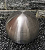 Dekorationskugel 40 cm Edelstahl schwarz matt gebürstet Dekokugel Gartenkugel