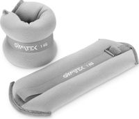 Gymtek® Záťažové manžety - 2x 1 kg - Závažia na nohy a ruky, členkové závažia, nastaviteľné závažia, závažia na nohy - Pilates, silový tréning