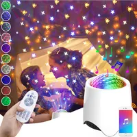 56-kolorowa lampa LED do projektora z gwieździstym niebem i głośnikiem Bluetooth 3 w 1 Lampka nocna do projektora z białym szumem Dekoracja na imprezę dla dzieci i dorosłych