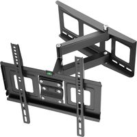 tectake TV Wandhalterung neigbar, schwenkbar für 32" (81cm) - 55" (140cm), VESA max.: 400x400, bis 70kg - schwarz
