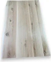 Massivholzplatte Naturkante Baumkante 80x80cm, Eiche, Tischplatte, Arbeitsplatte aus Eiche massiv, Holz-Arbeitsplatte
