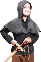 Ringpanzerhemd, schwarz - Ritterkostüm für Kinder Grösse 128