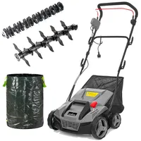 Lehmann Teasel zwei-in-eins Elektro Vertikutierer Rasenlüfter 1800 Watt, Breite 380mm, 50l Korb