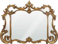 Casa Padrino Barock Wandspiegel Gold H 99 cm, B 128 cm - Edel & Prunkvoll