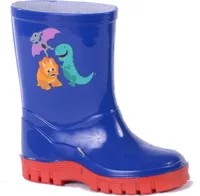 StormWells - Chlapecké gumáky, dinosaurus DF2043 (27 EU) (námořnická modrá)