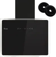 KKT KOLBE Dunstabzugshaube 60cm Umluft Abluft | Wandhauben | Schwarz | Glas | SensorTouch Bedienung | Gestensteuerung | Wandmontage | LED Licht | PENTA6015S
