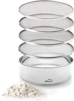 Lacor - 68340 - austauschbares Sieb, Küchensieb, 4 austauschbare Maschen, Siebmehl, Zucker, Kakao, Edelstahl, 20 cm Durchmesser