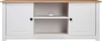 vidaXL TV-Schrank Weiß 120x40x50 cm Massivholz Panama-Kiefer
