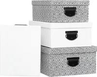 5 five simply smart - 4 aufbewahrungsboxen in schwarz und weiß