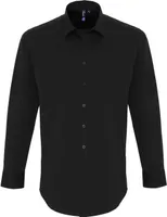 Premier - Hemd für Herren/Damen Uni  Langärmlig PC6052 (XXL) (Schwarz)