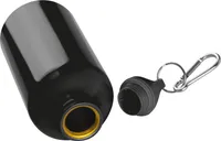 Aluminium Trinkflasche mit Karabinerhaken / Sportflasche 500ml / Farbe: schwarz