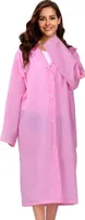 Damen Transparent Regenponcho Wiederverwendbar Regenmantel Atmungsaktiv mit Kaputze Wasserdicht Regencape für Reisen,Festival,Wandern