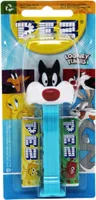 Pez Sylvester Figur mit blauem Fuß und zwei Päckchen Bonbons 17g
