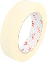 tecuro Kreppband 225, flachgekrepptes Papierklebeband 25 mm x 50 m