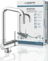 SCHÜTTE Küchenarmatur WINDOW, Wasserhahn Küche für Unterfenstermontage, 360° schwenkbare Mischbatterie Küche
