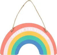 Something Different - Nápis na dveře "Follow The Rainbow" SD2676 (jedna velikost) (Rainbow)
