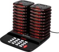 Retekess TD183 Wireless Pager System, 20 Untersetzer Stabil, 30H 300mAh Pager, FSK Langstrecken 800M, Anrufverlaufsanfrage, geeignete für Restaurant Bars Café