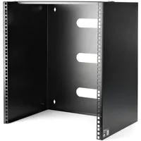 StarTech.com Uchwyt ścienny do płaskich urządzeń Rack - 12U - 30,5 cm głębokości - Półka ścienna - 12U - 56,7 kg - 8,7 kg - Czarny