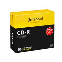 Intenso CD-R 700MB | 80 Min, 52x Speed - 10 Stück Slim Case