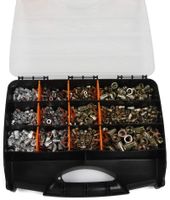 300Stk Stahl Nietmutter-Sortiment Box Blindnietmuttern Satz Einnietmuttern Set 