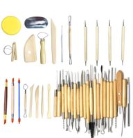 42 Set Töpferwerkzeug Set Modellier Werkzeugen Doppelseitige Ton Keramik Werkzeug mit Holzgriffen