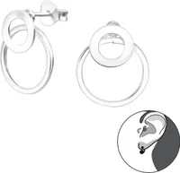 Ohrstecker 925 Sterling Silber Ear Jacket mit Ringen