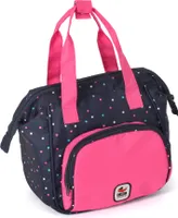 Puppen-Wickeltasche, Pink mit Punkte