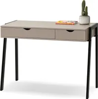 Schreibtisch ERCHIS – schwarz/beige