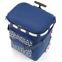 reisenthel carrycruiser plus, Einkaufstrolley mit Thermofach, Einkaufskorb, aus recyceltem PET, Frame Signature Navy, 46 L, OF4073