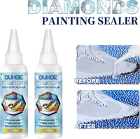 2 Stück Diamond Painting Sealant Diamant Malerei Zubehör Diamantzeichnung Dichtmittel für Runde und Eckige Steine