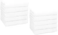 Betz 10 Stück Seiftücher 30x30 cm PREMIUM 100% Baumwolle  Farbe: weiß