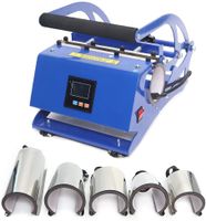 6 IN 1 Transfer Press Cup Press Heat Pressure Machine DIY Heat Press Cup Press Automatic Double Station Baking Cup Machine Size (11oz, 8oz, 12oz, 17oz, 20oz, 30oz)
