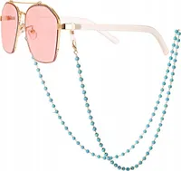 Brillenkette - Elegante Retro-Perlenkette - Zeitlose Eleganz - Gummienden mit Klammern - Stilvolle Sicherheit - Metallmaterial - Langlebigkeit