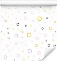 10m VLIES TAPETE Roll Geometrie Kruhy Vzor Geometrické Ornamenty XXL