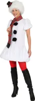 Schneefrau Kostüm Kleid weiß für Damen