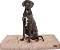 Hundebett, rechteckige Form, Haustiermatratze, Katzenbett, Hundekissen, Korb, Hundesofa, Liegeplatz, Gesteppt, Kissen, für große Hunde, Beige