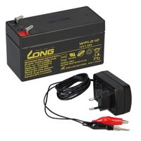 Agm Blei Akku Batterie 12V 1,2Ah + Ladegerät