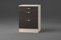Küchen Schubladenunterschrank mit Arbeitsplatte Faro U636-9 in anthrazit 60 cm breit