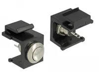 DELOCK Keystone Drucktaster schwarz