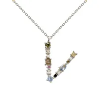 PDPAOLA - Halskette - Damen - LETTERS - V NECKLACE SILVER U - CO02-117-U