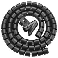 Ugreen 1.5m Maskenkabel Organizer Flexible Kabelabdeckung  Schutzrohr DIA 25mm Kabelschutz Kabelmanagement, schwarz