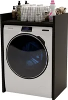 Waschmaschinenschrank Überbauschrank für Waschmaschine Badschrank Badezimmermöbel Waschmaschinenregal Waschmaschinenüberbau 66x97x48 Schwarz