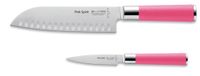 F. DICK Pink Spirit Messer Set Officemesser Santoku Küchenmesser Griff pink